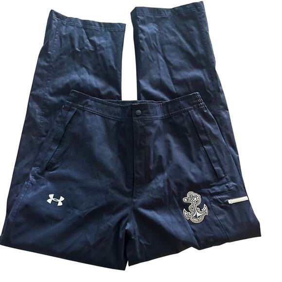 Under Armour Navy Annapolis Naval Academy Windbreaker Pants- L - Picture 1 of 11